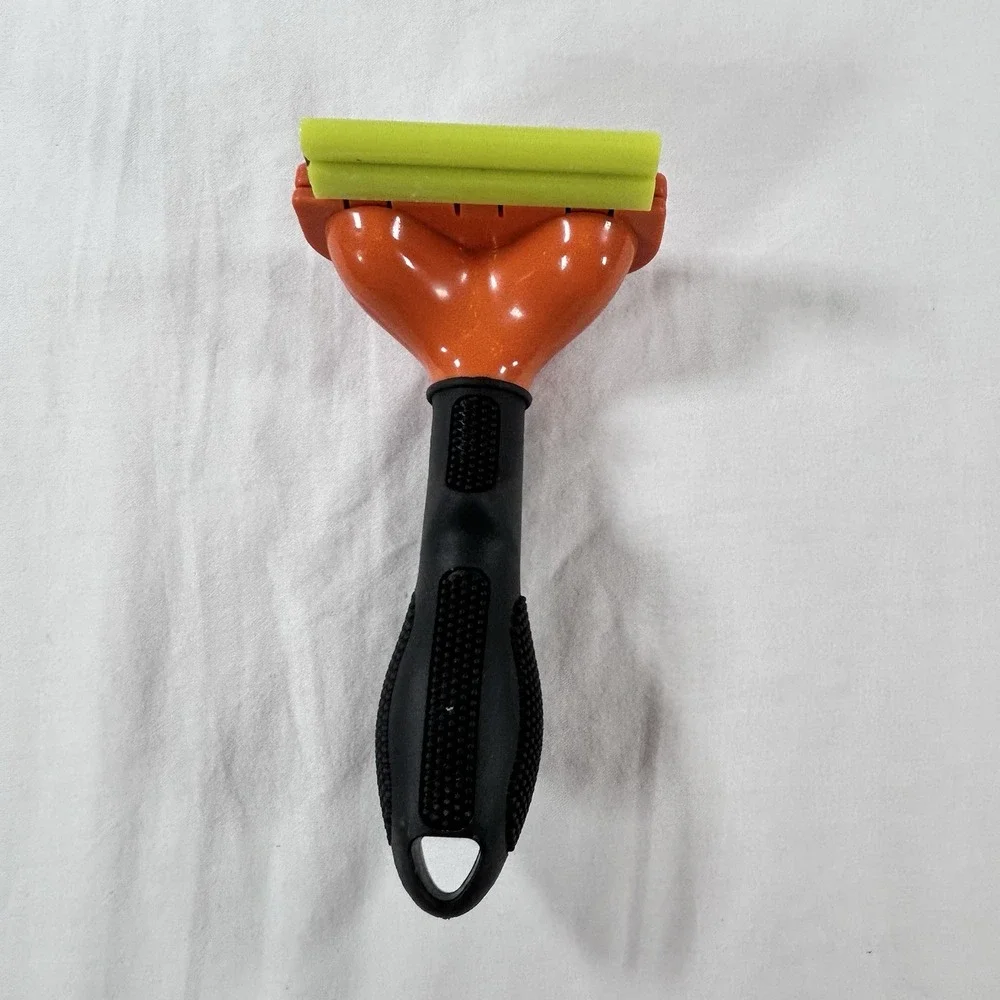 Furminator Undercoat Deshedding Comb for Large Hairy Dog Cat ORANGE long hair